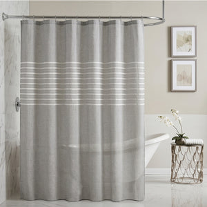Linen-Look stripe curtains
