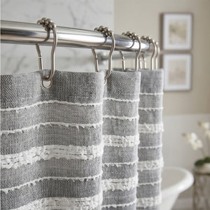 Linen-Look stripe curtains