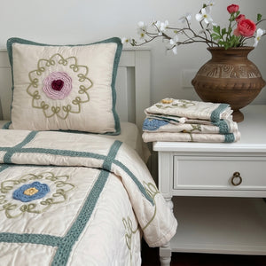 100% cotton Embroidery bedding set
